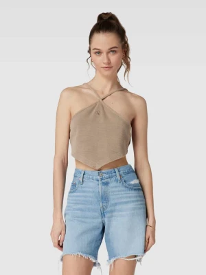 Top krótki z fakturowanym wzorem Calvin Klein Jeans