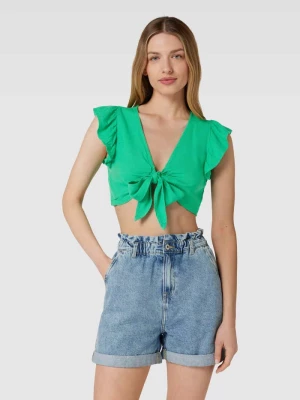 Top krótki z falbanami model ‘MYMILO’ Vero Moda