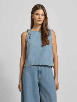 Top krótki z imitacji denimu model ‘MOLLY’ Samsøe Samsøe