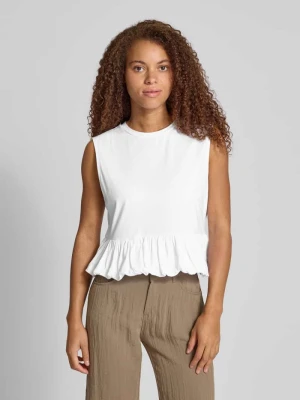 Top krótki z okrągłym dekoltem model ‘Davinia’ EDITED