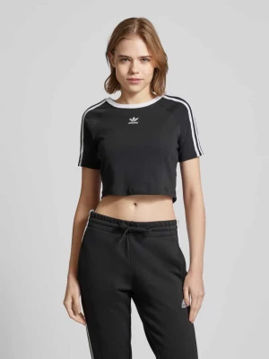 Top krótki z wyhaftowanym logo adidas Originals