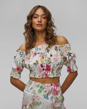 Top Lniany Hiszpanka Damski Positano Couture Polo