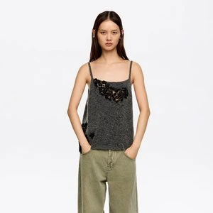 Top moher koronki ciemnoszary BIMBA Y LOLA