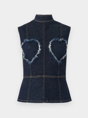 Top MOSCHINO niebieski