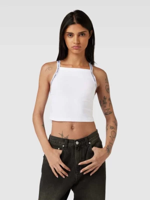 Top na ramiączkach krótki z nadrukiem z logo Calvin Klein Jeans
