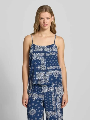 Top na ramiączkach o kroju regular fit z czystej wiskozy model 'RAMSE AMBEL' Only Granatowy