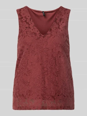 Top na ramiączkach o kroju regular fit z mieszanka bawełny model 'HONEY' Vero Moda