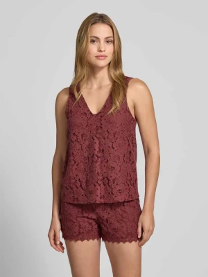 Top na ramiączkach o kroju regular fit z mieszanka bawełny model 'HONEY' Vero Moda