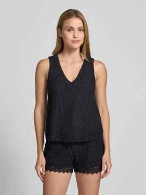 Top na ramiączkach o kroju regular fit z mieszanka bawełny model 'HONEY' Vero Moda Czarny