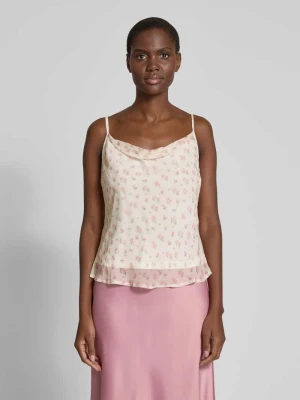 Top na ramiączkach o kroju regular fit ze wzorem na całej powierzchni model ‘SMILLA’ Vero Moda