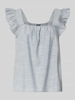 Top na ramiączkach o kroju relaxed fit z mieszanki bawełny i lnu model ‘APIA’ Pieces