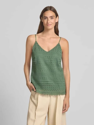 Top na ramiączkach o kroju relaxed fit z mieszanki bawełny model ‘HONEY’ Vero Moda