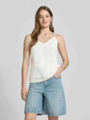 Top na ramiączkach o kroju relaxed fit z mieszanki bawełny model ‘HONEY’ Vero Moda
