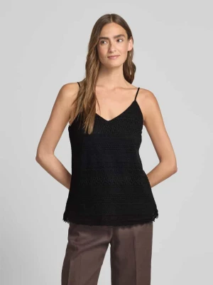 Top na ramiączkach o kroju relaxed fit z mieszanki bawełny model ‘HONEY’ Vero Moda