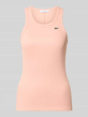 Top na ramiączkach o kroju slim fit z czystej bawełny Lacoste Sport