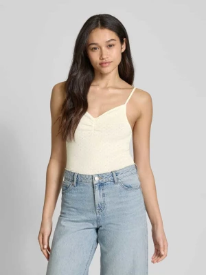 Top na ramiączkach o kroju slim fit z czystej bawełny model ‘CARLOTTA’ Only