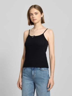 Top na ramiączkach o kroju slim fit z czystej bawełny model ‘MARIE’ Pieces