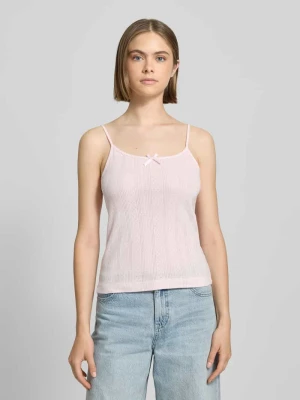 Top na ramiączkach o kroju slim fit z czystej bawełny model ‘MARIE’ Pieces