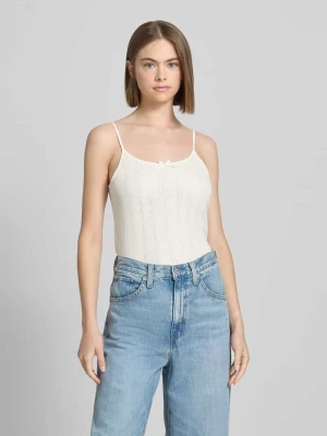 Top na ramiączkach o kroju slim fit z czystej bawełny model ‘MARIE’ Pieces