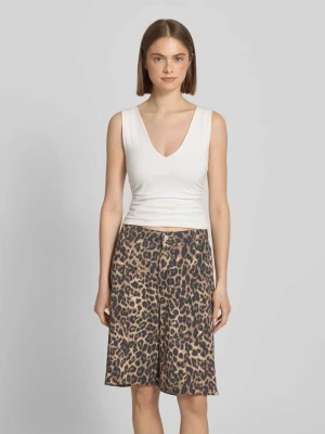 Top na ramiączkach o kroju slim fit z marszczeniami i dekoltem w serek model 'MY' Topshop