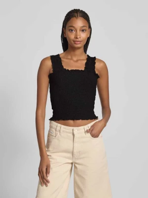Top na ramiączkach o kroju slim fit z marszczeniem model ‘TAYLIN’ Pieces