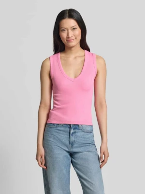 Top na ramiączkach o kroju slim fit z mieszanki bawełny model 'CHLOE' Vero Moda