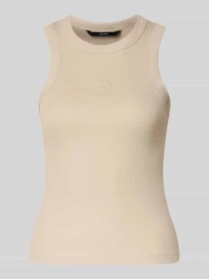 Top na ramiączkach o kroju slim fit z mieszanki bawełny model 'SMILE CAISA TANK TOP' Vero Moda