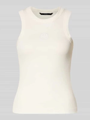 Top na ramiączkach o kroju slim fit z mieszanki bawełny model 'SMILE CAISA TANK TOP' Vero Moda