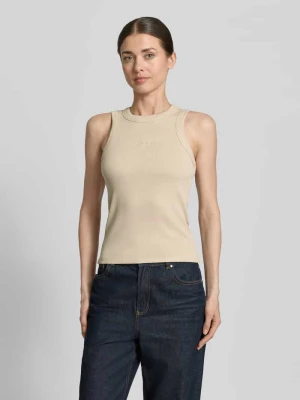 Top na ramiączkach o kroju slim fit z mieszanki bawełny model 'SMILE CAISA TANK TOP' Vero Moda