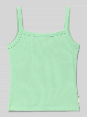 Top na ramiączkach o kroju slim fit z mieszanki bawełny Tom Tailor