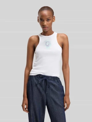 Top na ramiączkach w prążkowanej strukturze, krój slim fit Hugo Blue