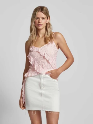 Top na ramiączkach z falbanami model ‘Frill’ Gina Tricot