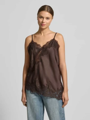 Top na ramiączkach z koronką model ‘Viole’ NEO NOIR