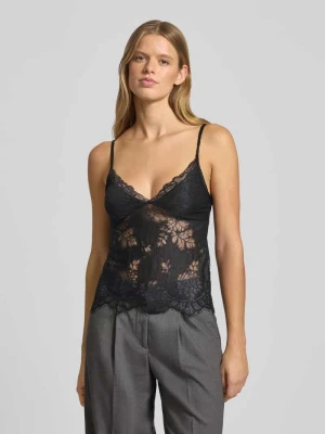 Top na ramiączkach z koronki z dekoltem w serek Gina Tricot