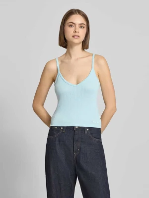 Top na ramiączkach z logo model 'GJ POINTELLE CAMI' Guess Jeans