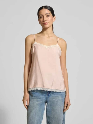 Top na ramiączkach z mieszanki modalu z obszyciem koronką Jake*s Collection