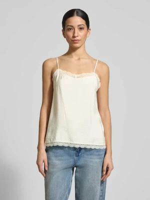 Top na ramiączkach z mieszanki modalu z obszyciem koronką Jake*s Collection