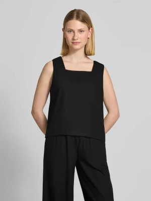 Top na ramiączkach z mieszanki wiskozy i lnu z prostokątnym dekoltem My Essential Wardrobe