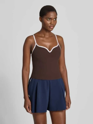 Top na ramiączkach z paski w kontrastowym kolorze model 'Sense Contour' AIMN