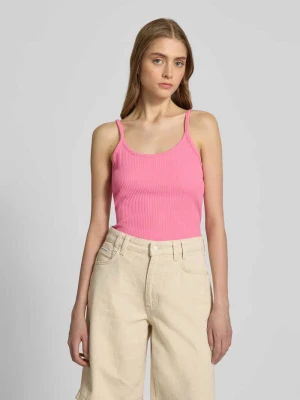 Top na ramiączkach z prążkowaniem i detalem z logo Marc O'Polo DENIM