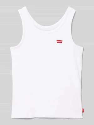 Top na ramiączkach z prążkowaniem i wyhaftowanym logo Levi’s® Kids