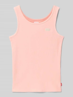Top na ramiączkach z prążkowaniem i wyhaftowanym logo Levi’s® Kids