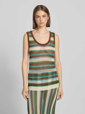 Top na ramiączkach ze zrolowanym brzegiem model 'GURU' Topshop