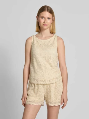 Top o kroju comfort fit z koronką model ‘MAYA’ Vero Moda