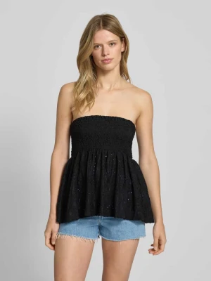 Top o kroju regular fit z ażurową koronką model ‘LLUZ’ Only