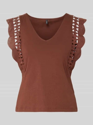 Top o kroju regular fit z czystej bawełny model 'GABBY' Vero Moda