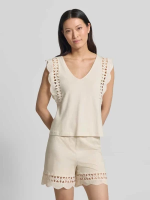 Top o kroju regular fit z czystej bawełny model 'GABBY' Vero Moda
