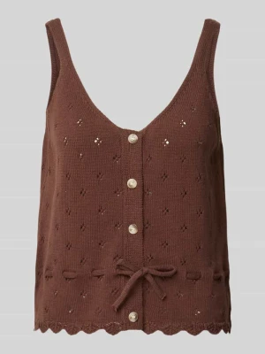 Top o kroju regular fit z czystej bawełny model 'PUKA' Pieces