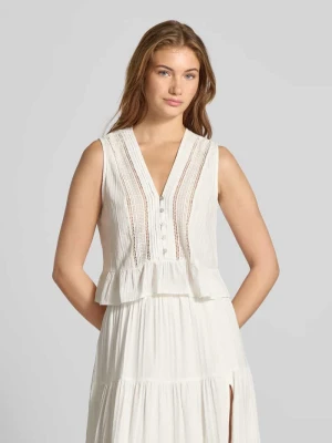 Top o kroju regular fit z czystej bawełny model ‘TALLI’ Only Złamany biały
