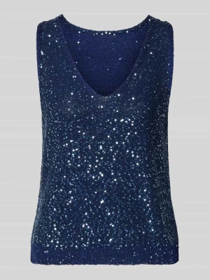 Top o kroju regular fit z dodatkiem bawełny model 'MILORD' Weekend Max Mara Ciemnoniebieski